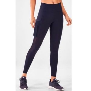 Fabletics Mila High Waisted Mesh Leggings Navy M